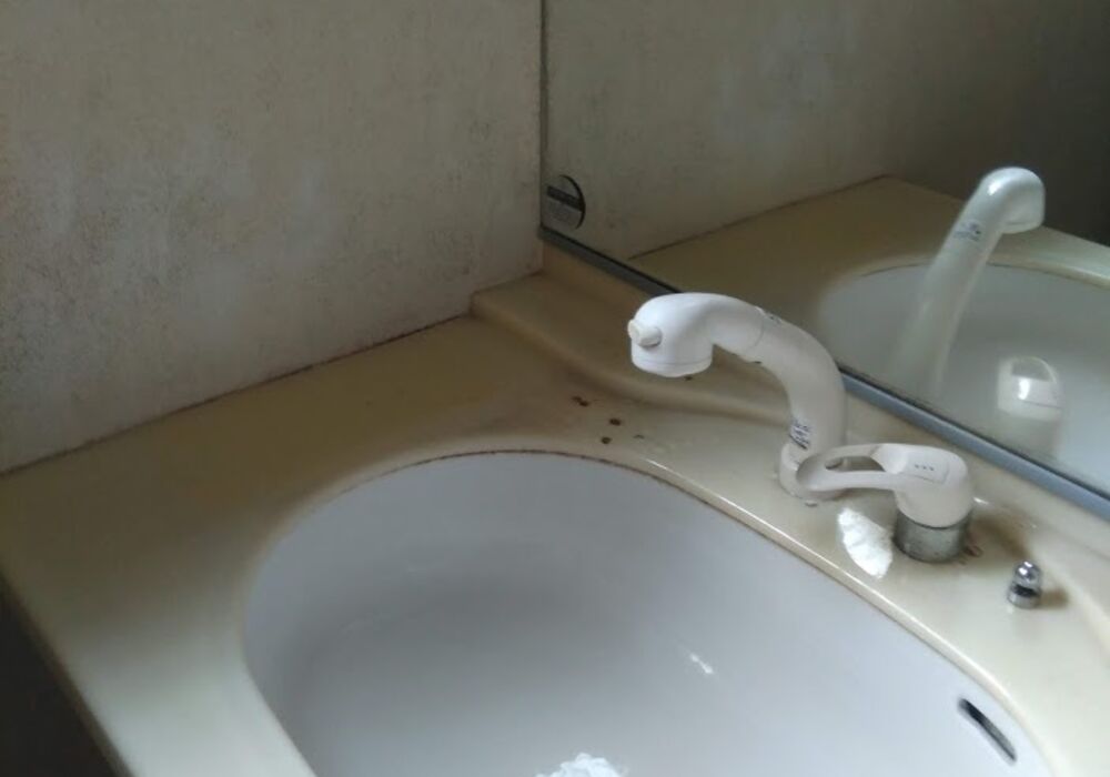 洗面台後①